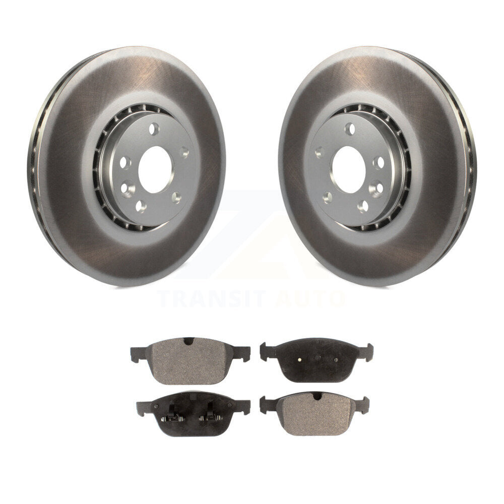 Front Coated Disc Brake Rotors And Ceramic Pads Kit For 2010-2015 Volvo XC60