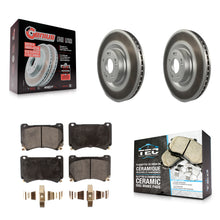 Charger l'image dans la galerie, Front Coated Disc Brake Rotors And Ceramic Pads Kit For Hyundai Genesis Equus