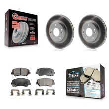 Charger l'image dans la galerie, Front Coat Brake Rotor Ceramic Pad Kit For Hyundai Elantra Kia Forte Veloster GT