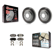 Charger l'image dans la galerie, Front Coat Brake Rotor Ceramic Pad Kit For Kia Forte Hyundai Veloster Elantra GT