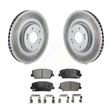 Charger l&#39;image dans la galerie, Front Coated Disc Brake Rotors And Ceramic Pad Kit For 2011-2015 Kia Optima 2.0L