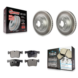 Front Coated Disc Brake Rotors And Ceramic Pads Kit For BMW X3 X4