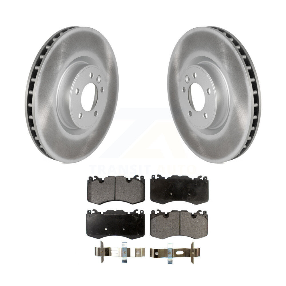 Front Coated Disc Brake Rotors And Ceramic Pads Kit For Land Rover Range Sport