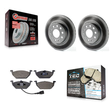 Charger l'image dans la galerie, Front Coated Disc Brake Rotors And Ceramic Pads Kit For Volkswagen Jetta