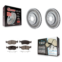 Charger l'image dans la galerie, Front Coated Disc Brake Rotors And Ceramic Pads Kit For Fiat 500