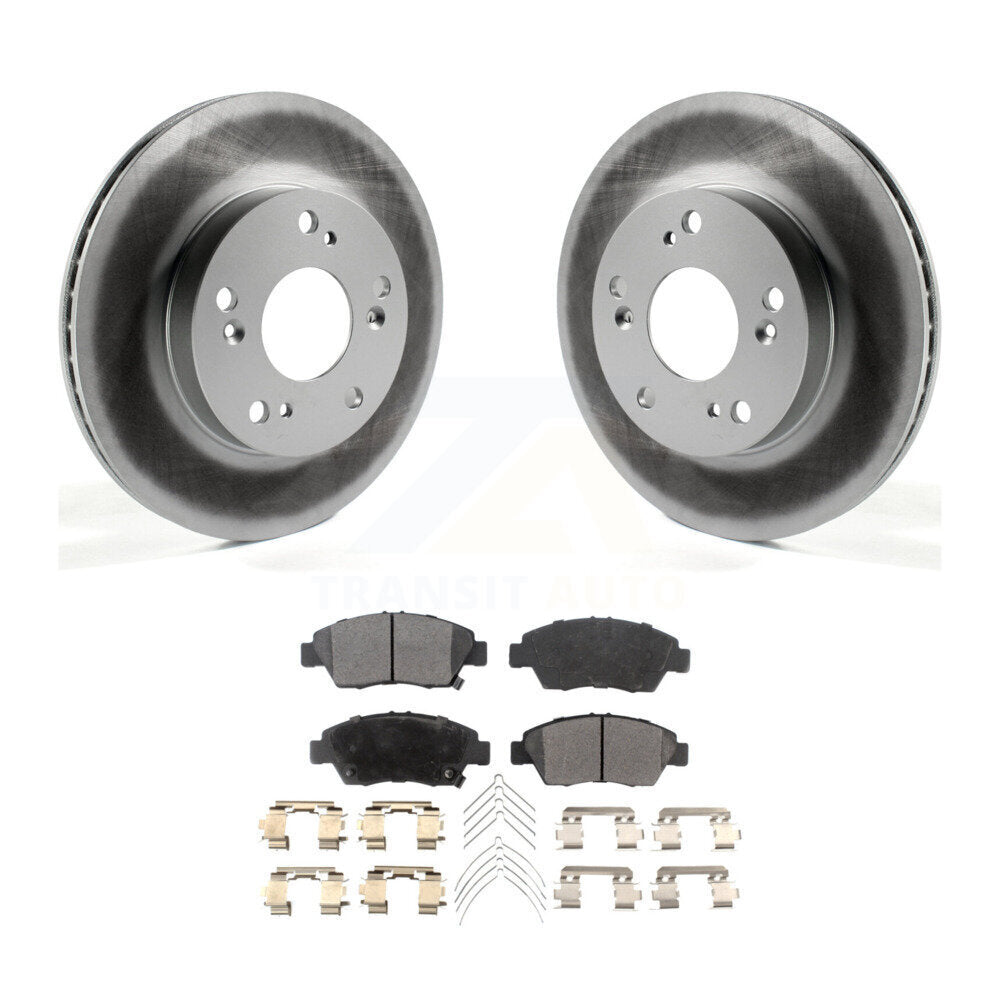 Front Coated Disc Brake Rotors And Ceramic Pads Kit For Honda Civic Acura ILX