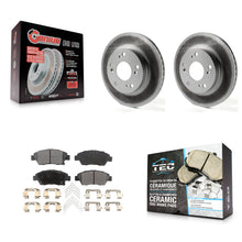 Charger l'image dans la galerie, Front Coated Disc Brake Rotors And Ceramic Pads Kit For Honda Civic Acura ILX