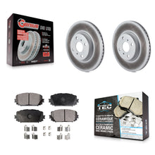 Charger l'image dans la galerie, Front Coated Disc Brake Rotors And Ceramic Pads Kit For Toyota Yaris