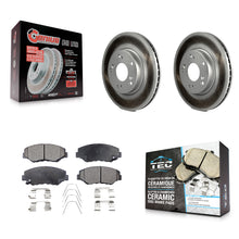 Charger l'image dans la galerie, [Front] 2013 Acura ILX 2.0L Premium Coated Rotors &amp; Ceramic Pads Brake Kit For Max Braking