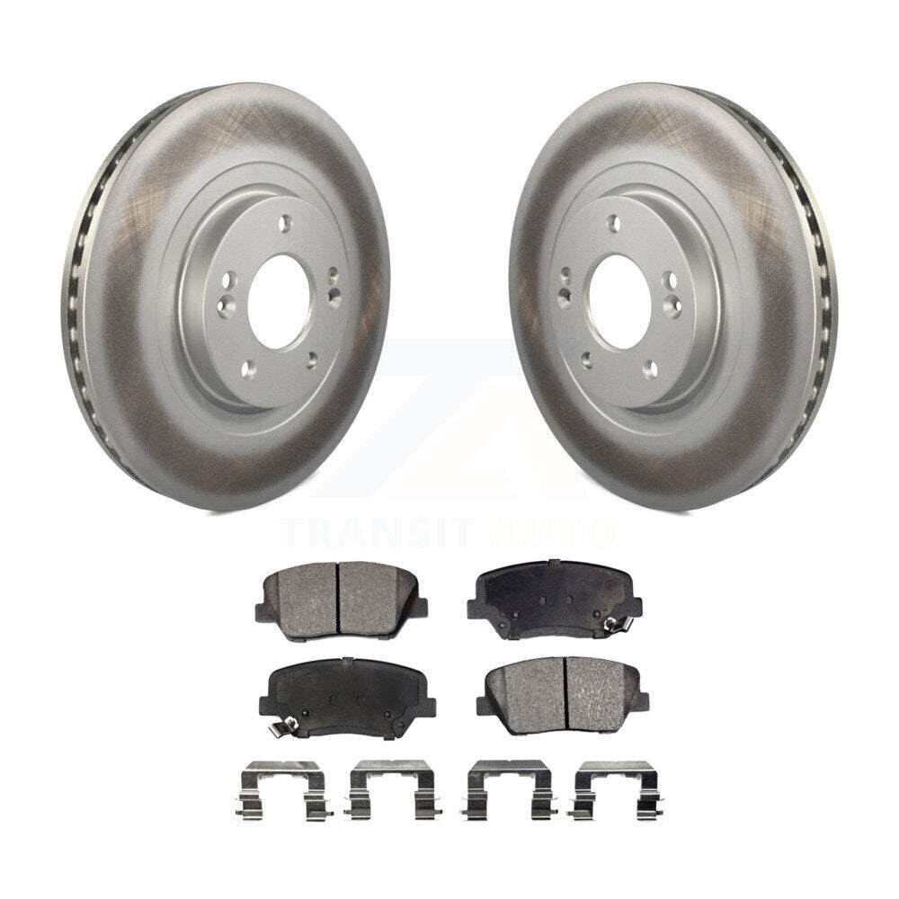 Front Coated Brake Rotors Ceramic Pad Kit For Hyundai Santa Fe Sport Kia Sorento