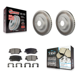 Front Coated Brake Rotors Ceramic Pad Kit For Hyundai Santa Fe Sport Kia Sorento