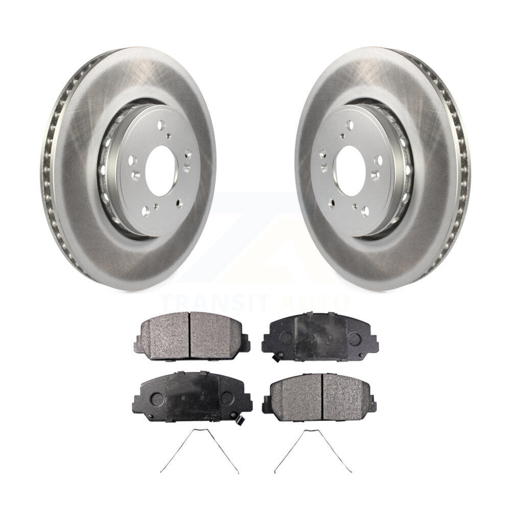 Front Coated Disc Brake Rotors And Ceramic Pads Kit For Acura RDX ILX