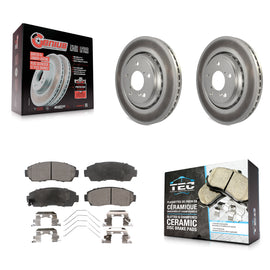 Front Coated Disc Brake Rotors And Ceramic Pads Kit For Honda Odyssey Passport