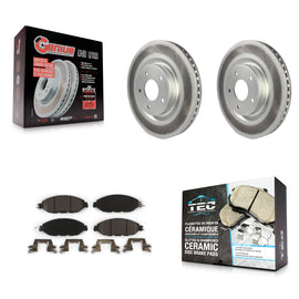 Front Coated Brake Rotor & Ceramic Pad Kit For Nissan Pathfinder Murano INFINITI