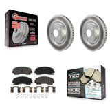 Front Coated Disc Brake Rotors And Ceramic Pads Kit For INFINITI Q50 QX50 Q60