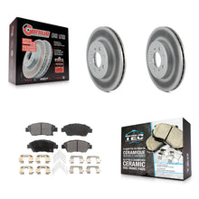 Charger l'image dans la galerie, [Front] 2015-2020 Honda Fit Premium Coated Rotors &amp; Ceramic Pads Brake Kit For Max Braking