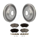 Front Coated Disc Brake Rotors And Ceramic Pads Kit For Mazda 3 Sport 2.5L