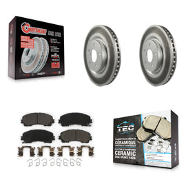 Front Coated Disc Brake Rotors And Ceramic Pads Kit For Nissan Rogue
