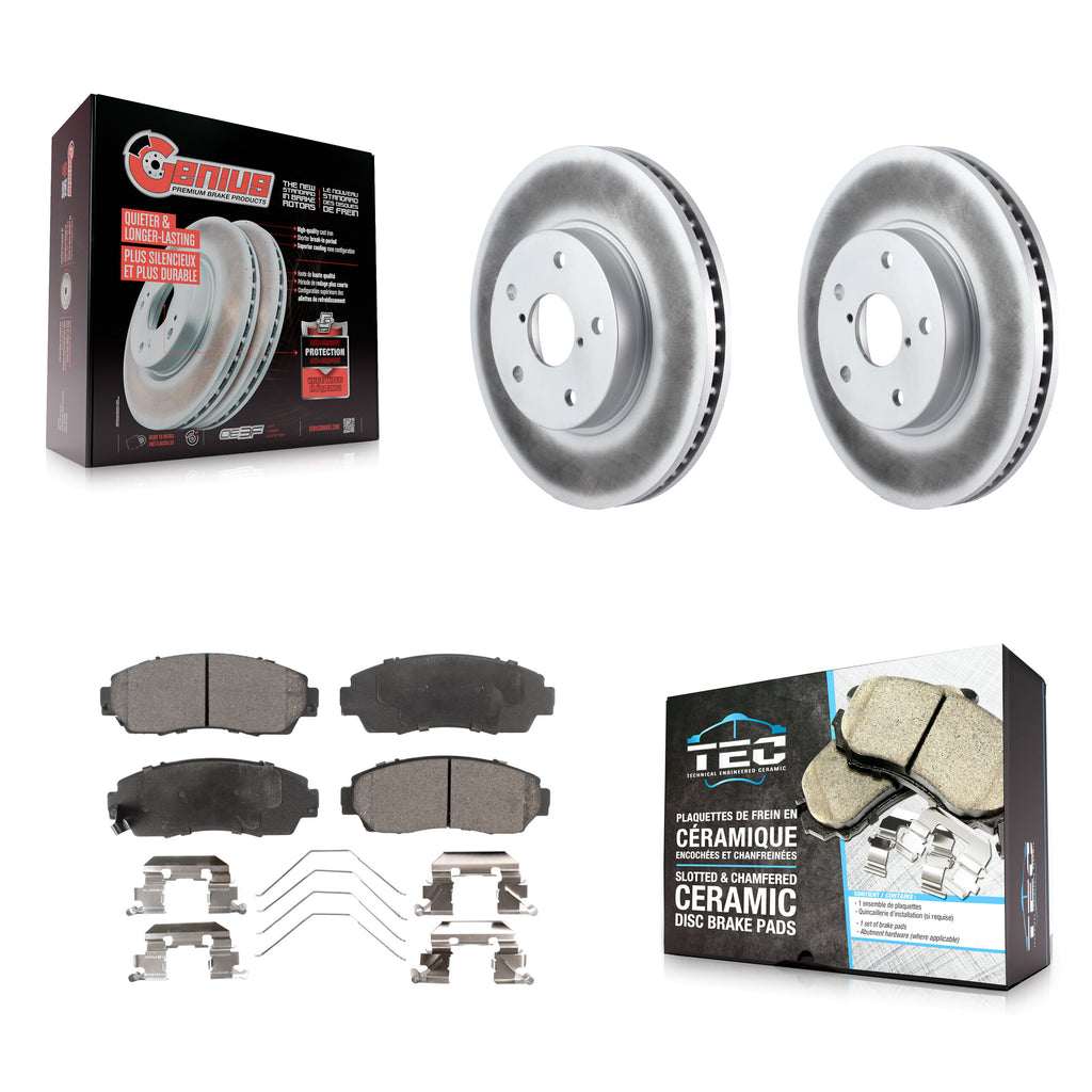 [Front] 2016-2019 Subaru Legacy 2.5L Premium Coated Rotors & Ceramic Pads Brake Kit For Max Braking