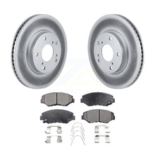 Load image into Gallery viewer, Front Coated Disc Brake Rotors And Ceramic Pads Kit For Honda Civic