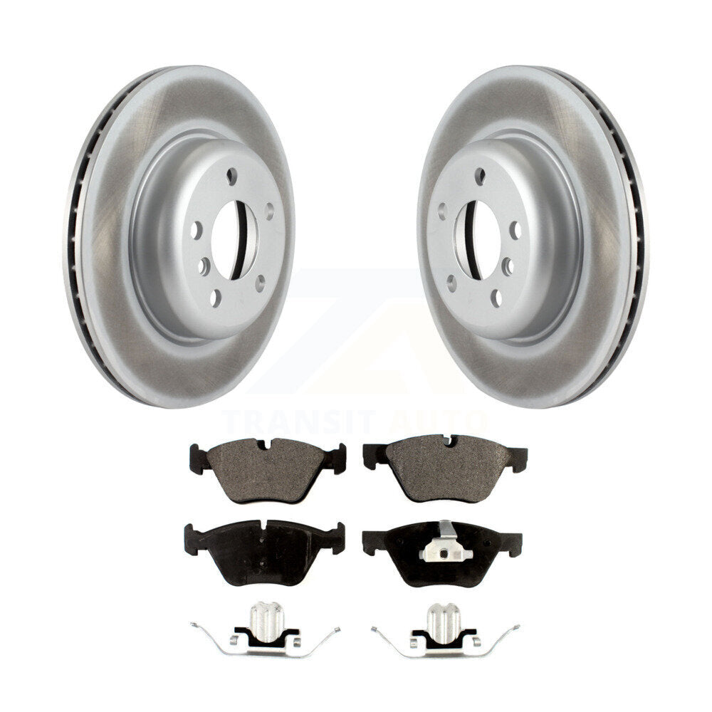 Front Coated Disc Brake Rotors And Ceramic Pads Kit For BMW 528i xDrive