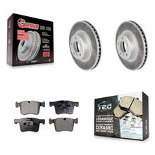 Charger l'image dans la galerie, Front Coated Brake Rotor &amp; Ceramic Pad Kit For BMW 335i xDrive 435i 328i GT 328d