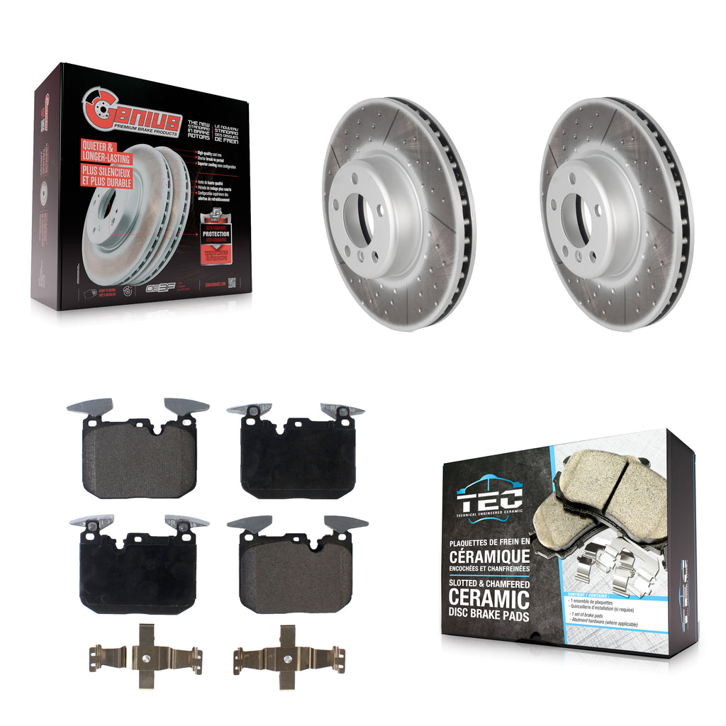 Front Coat Brake Rotor Ceramic Pad Kit For BMW 328i 428i 330i xDrive 335i Gran 3