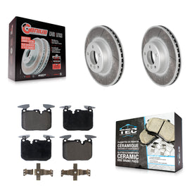 Front Coat Brake Rotor Ceramic Pad Kit For BMW 328i 428i 330i xDrive 335i Gran 3