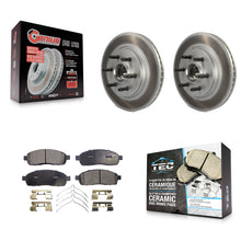 Charger l'image dans la galerie, Front Coated Disc Brake Rotor Ceramic Pad Kit For Ford F-150 Lincoln Mark LT RWD