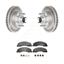 Charger l&#39;image dans la galerie, Front Coat Brake Rotor Hub Ceramic Pad Kit For Ford E-350 Super Duty E-250 E-150