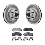 [Front] 2010-2011 Ford Ranger RWD Premium Coated Rotors & Ceramic Pads Brake Kit For Max Braking