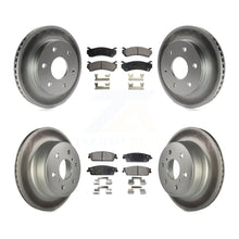 Charger l'image dans la galerie, Front Rear Coated Disc Brake Rotors Ceramic Pad Kit For Chevrolet Silverado 1500