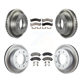 Front Rear Coat Disc Brake Rotors Ceramic Pad Kit For Chevrolet Express 2500 GMC