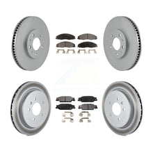 Charger l&#39;image dans la galerie, Front Rear Coated Disc Brake Rotors And Ceramic Pads Kit For Cadillac CTS