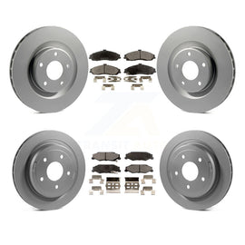 Front Rear Coat Brake Rotors Ceramic Pad Kit For Chevrolet Corvette Cadillac XLR