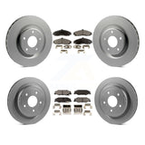 Front Rear Coat Brake Rotors Ceramic Pad Kit For Chevrolet Corvette Cadillac XLR