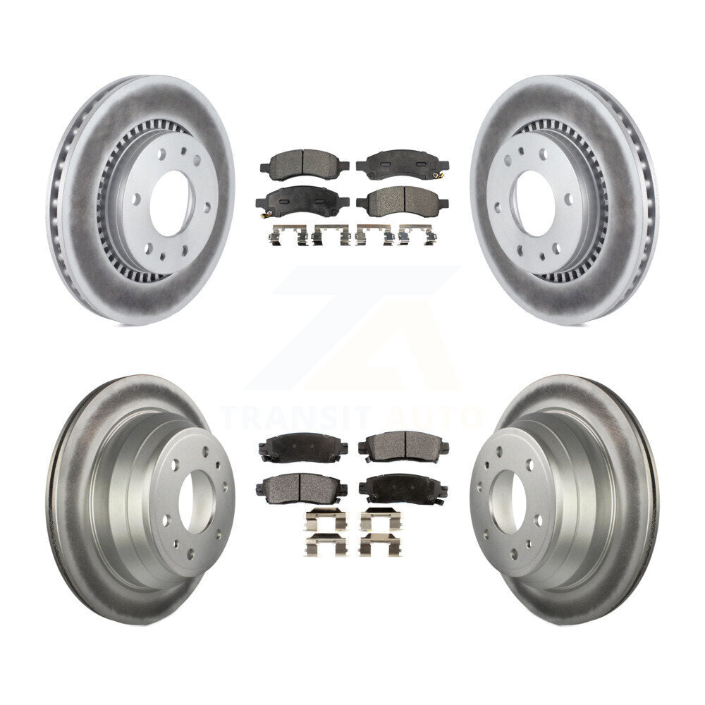 Front Rear Coat Brake Rotors Ceramic Pad Kit For Chevrolet Trailblazer GMC Envoy