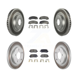 Front Rear Coated Disc Brake Rotors Ceramic Pad Kit For Chevrolet Impala Limited