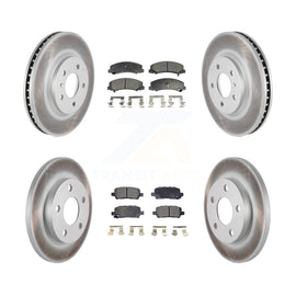 Front Rear Coated Disc Brake Rotors Ceramic Pad Kit For Chevrolet Impala Limited