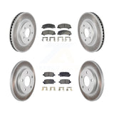 Front Rear Coated Disc Brake Rotors Ceramic Pad Kit For Chevrolet Impala Limited