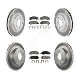 Front Rear Coated Disc Brake Rotors And Ceramic Pads Kit For Buick Lucerne