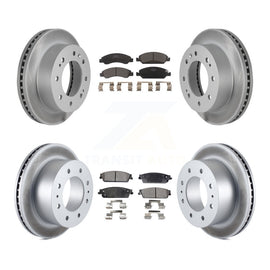 Front Rear Coat Brake Rotors Ceramic Pad Kit For Chevrolet Silverado 1500 Hybrid