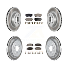 Charger l&#39;image dans la galerie, Front Rear Coated Disc Brake Rotors And Ceramic Pads Kit For Cadillac ATS