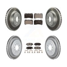 Charger l&#39;image dans la galerie, Front Rear Coated Disc Brake Rotors And Ceramic Pads Kit For Cadillac ATS