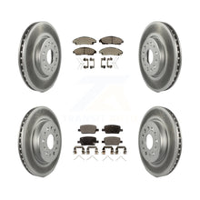 Charger l&#39;image dans la galerie, Front Rear Coated Brake Rotors Ceramic Pad Kit For Chevrolet Traverse GMC Acadia