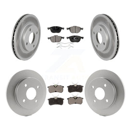 [Front+Rear] 2004 Ford Focus From 04 05 Premium Coated Rotors & Ceramic Pads Brake Kit For Max Braking