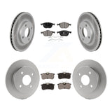 [Front+Rear] 2004 Ford Focus From 04 05 Premium Coated Rotors & Ceramic Pads Brake Kit For Max Braking