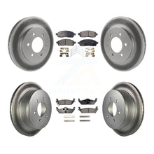 Charger l&#39;image dans la galerie, Front Rear Coated Brake Rotor Ceramic Pad Kit For Ford F-150 Lincoln Mark LT 4WD