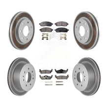 Charger l&#39;image dans la galerie, Front Rear Coated Brake Rotor Ceramic Pad Kit For Ford F-150 Lincoln Mark LT 4WD