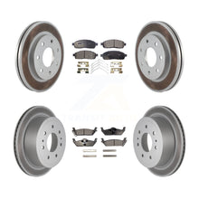 Charger l'image dans la galerie, Front Rear Coated Brake Rotor Ceramic Pad Kit For Ford F-150 Lincoln Mark LT 4WD
